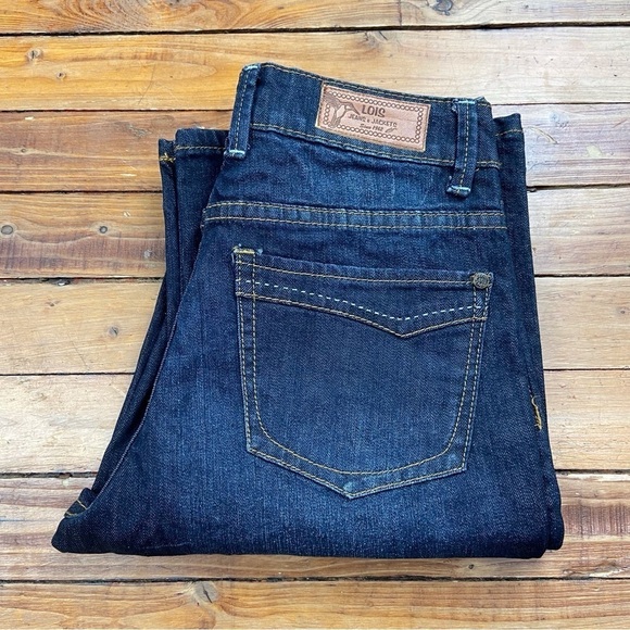 Loïs Julianne jeans boot cut straight dark blue 60’s style high rise waisted 27 - Picture 8 of 15